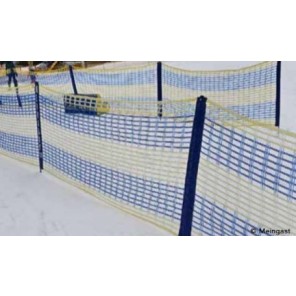 PE- Barrier Fence Blue- Yellow. PE 10 blue- yellow 10x1,2m with 5 integrated SAFETY Fibreglass poles