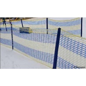PE- Barrier Fence Blue- Yellow. PE 5 blue- yellow 5x1,2m with 3 integrated SAFETY Fibreglass poles