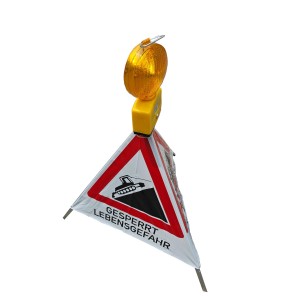 Tropian warning signal 90cm red triangle, Symbol: 